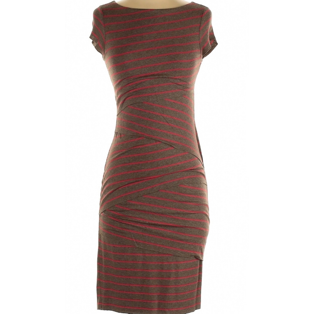 Bailey 44 striped bodycon panel midi dress s